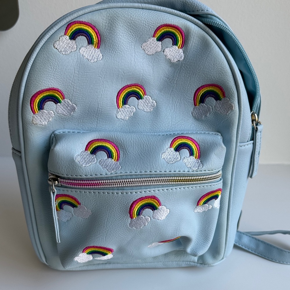 Rainbow Embroidered Kids Mini Backpack